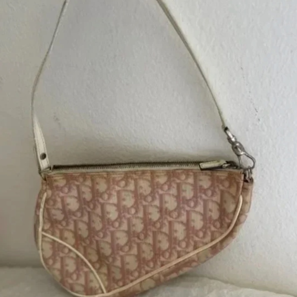 CHRISTIAN DIOR Saddle Pochette bag rate AUTHENTIC pink